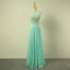 Chic / Beautiful Royal Blue Evening Dresses  2017 A-Line / Princess Scoop Neck Sleeveless Beading Pearl Ruffle Chiffon Floor-Length / Long Formal Dresses