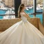 Chinese style Satin Wedding Dresses 2017 A-Line / Princess Backless High Neck Short Sleeve Appliques White Lace