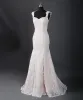 Stunning Champagne Wedding Dresses 2017 Ball Gown Outdoor / Garden Sleeveless Appliques Lace Tulle Beading Pearl Backless Court Train