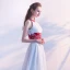 Elegante Weiß Abendkleider 2017 A Linie Ärmellos Rundhalsausschnitt Blumen Mit Spitze Stoffgürtel Rüschen Chiffon Festliche Kleider Hof-Schleppe