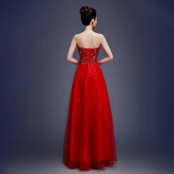 Amazing / Unique Lavender Evening Dresses 2017 A-Line / Princess Strapless Tulle Sequins Beading Backless Evening Party Party Dresses