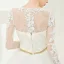Elegant White Ball Gown Wedding Dresses 2017 Scoop Neck Long Sleeve Appliques Lace Beading Pearl Metal Sash Floor-Length / Long