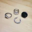 Mode Silver Rhinestone Blomma Gatukläder Ringar Set 4-delat Ringar 2019 Tillbehör