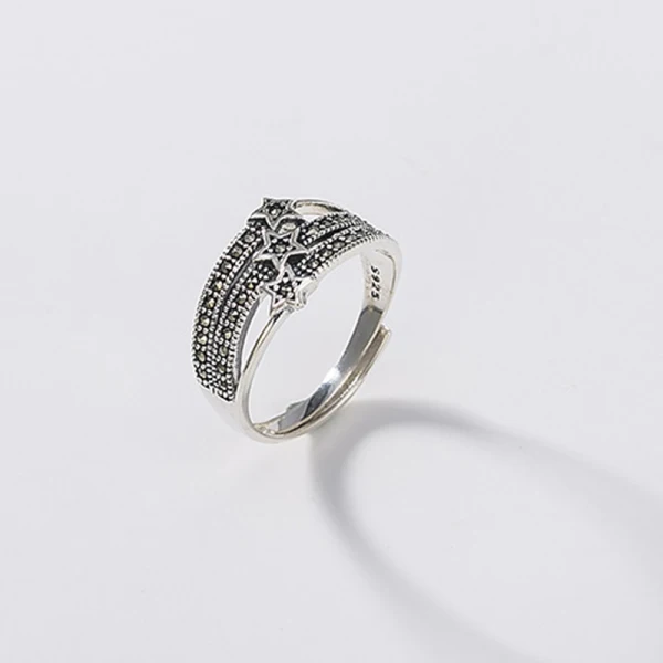 Mote Sølv Rhinestone Sterling Sølv Arbeid Ferie Ringer 2019 Tilbehør