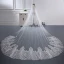 Chic / Belle Cathedral Train Blanche Mariage Tulle Appliques Voile De Mariée 2018