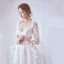 Chic / Belle Blanche Voile De Mariée 2020 Tulle Appliques Chapel Train Mariage Accessorize