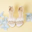 Chic / Belle Blanche Bureau Faux Diamant Perlage Cristal Plumes Chaussures Femmes 2018
