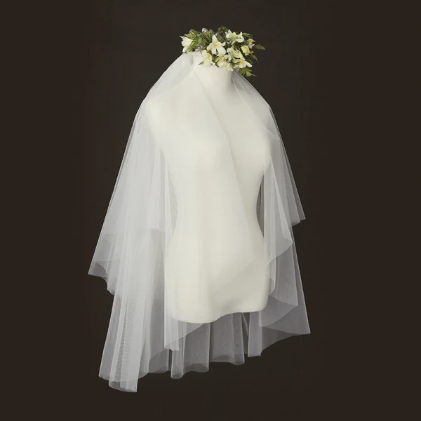 Modest / Simple Ivory Tulle 1.5 m Wedding Veils 2018