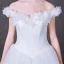 Chic / Beautiful Flower Wedding Dresses 2017 Off-The-Shoulder Outdoor / Garden White Ball Gown