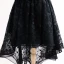 Chic / Beautiful Asymmetrical Cocktail Dresses 2017 Off-The-Shoulder 1/2 Sleeves Spaghetti Straps Lace Formal Dresses