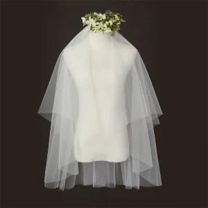 Simple Ivoire Tulle 1 5 M Voile De Mariée 2018