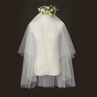 Modest Simple Ivory Tulle 1 5 M Wedding Veils 2018