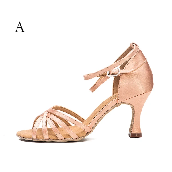 Stilig Rodnande Rosa X-Rem Satin Dansande Sandaler Dam 2018