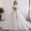 Glamourös Weiß Hochzeit Applikationen Rückenfreies Perlenstickerei Stickerei Spitze Tülle Bandeau Ballkleid Kapelle-Schleppe Übergröße Brautkleider / Hochzeitskleider 2019