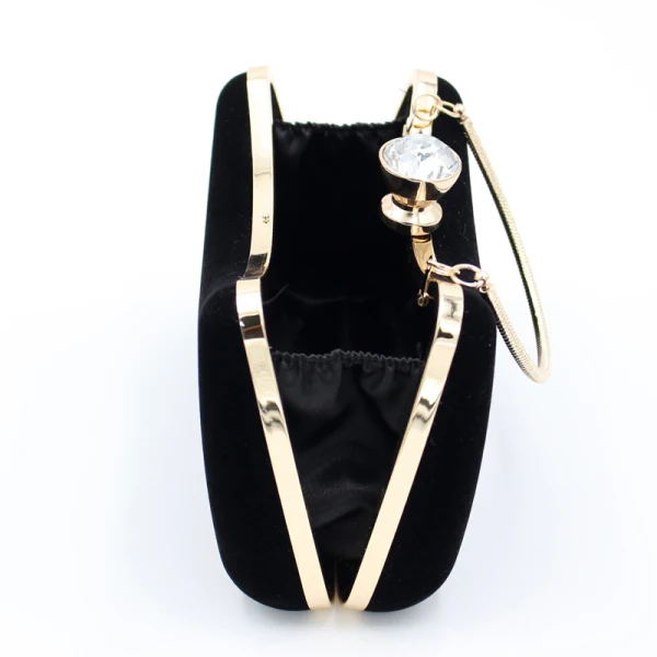Modern / Fashion Burgundy Clutch Bags Beading Rhinestone Velour Cocktail Party Evening Party Prom Accessories 2019
