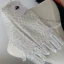 Chic / Beautiful White Bridal Gloves 2020 Tulle Beading Rhinestone Prom Wedding Accessories