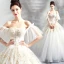 Luxury / Gorgeous Floor-Length / Long White Wedding 2018 Lace-up Tulle Strapless Appliques Backless Beading Ball Gown Wedding Dresses