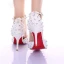 Luxury / Gorgeous 2017 9 cm White Casual PU Appliques Rhinestone High Heels Stiletto Heels Pumps Womens Shoes