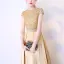 Affordable Royal Blue Evening Dresses  2017 Short Sleeve Beading Rhinestone Sash Ruffle Satin Formal Dresses