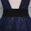 Sexy Bleu Marine Robe De Soirée 2017 Princesse V-Cou Sans Manches Paillettes Ceinture Dos Nu Robe De Ceremonie