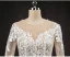 Stunning White Wedding Dresses 2017 Scoop Neck Long Sleeve Backless Pierced Lace Pleated Organza Floor-Length / Long Ball Gown