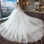 Elegant Ivory Wedding Dresses 2017 A-Line / Princess V-Neck Long Sleeve Backless Appliques Lace Beading Pearl
