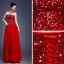 Amazing / Unique Lavender Evening Dresses  2017 A-Line / Princess Strapless Tulle Sequins Beading Backless Evening Party Party Dresses
