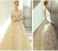 Élégant Ivoire Robe De Mariée 2018 Princesse V-Cou Perlage Ceinture Volants Chapel Train
