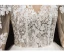 Stunning White Wedding Dresses 2017 Scoop Neck Long Sleeve Backless Pierced Lace Pleated Organza Floor-Length / Long Ball Gown