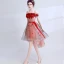 Chic / Beautiful Red Graduation Dresses 2017 A-Line / Princess Lace Strapless Appliques Backless Flower Cocktail Party Homecoming Formal Dresses