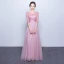 Chic / Beautiful 2017 3/4 Sleeve Candy Pink Red Crossed Straps Lace X-Strap Chiffon Lace U-Neck Cocktail Party Evening Party Summer Ball Gown Prom Dresses