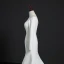 Modest / Simple Ivory Wedding Dresses 2018 Trumpet / Mermaid Scoop Neck Long Sleeve Backless Cathedral Train