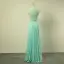Chic / Beautiful Royal Blue Evening Dresses  2017 A-Line / Princess Scoop Neck Sleeveless Beading Pearl Ruffle Chiffon Floor-Length / Long Formal Dresses