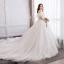 Mooie / Prachtige Witte Baljurk Trouwjurken 2019 Kanten Tule Appliques Ruglooze Geborduurde Chapel Train Strapless Huwelijk