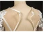 Stunning White Wedding Dresses 2017 Scoop Neck Long Sleeve Backless Pierced Lace Pleated Organza Floor-Length / Long Ball Gown