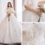 Mooie / Prachtige Witte Baljurk Trouwjurken 2019 Kanten Tule Appliques Ruglooze Geborduurde Chapel Train Strapless Huwelijk