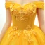 Chic / Beautiful Gold Prom Dresses 2020 Ball Gown Off-The-Shoulder Short Sleeve Appliques Lace Pearl Floor-Length / Long Ruffle Backless Formal Dresses