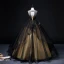 Chic / Beautiful Black Beading Lace Flower Prom Dresses 2022 Ball Gown Scoop Neck Sleeveless Backless Cascading Ruffles Floor-Length / Long Formal Dresses