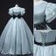 Mode Vert Citron Robe De Bal 2022 Robe Boule Encolure Dégagée Volants Manches Courtes Dos Nu Noeud Ceinture Longue Promo Robe De Ceremonie