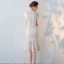 Chic / Beautiful 2017 White Graduation Dresses Appliques Pierced Lace Strapless Trumpet / Mermaid Homecoming Formal Dresses