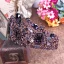Chic / Beautiful Grape Bridal Jewelry 2017 Metal Beading Crystal Rhinestone Headpieces Wedding Prom Accessories