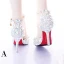 Unique Blanche Chaussure De Mariée 2017 PU Perlage Cristal Faux Diamant Chaussures Femmes