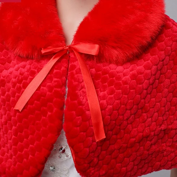 Rouge Hiver Motif Peau De Serpent Fausse Fourrure Soirée Promo Mariage Châles 2017