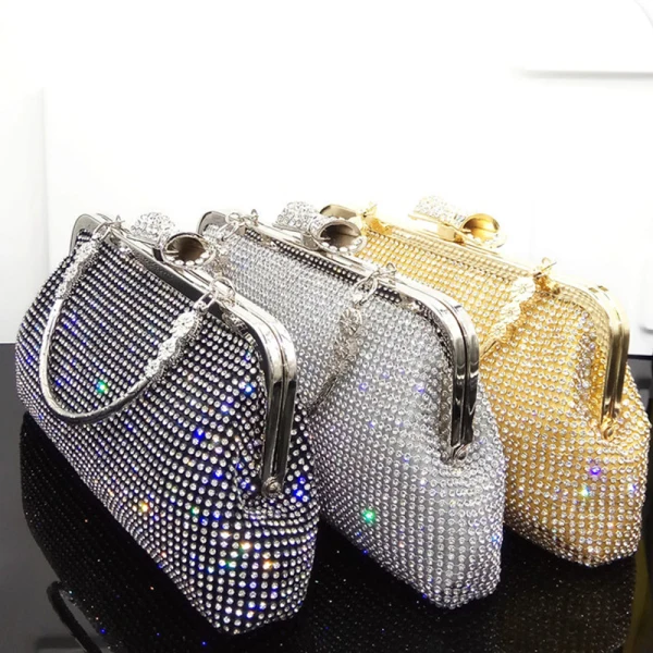 Modern / Fashion Bling Bling Silver Beading Rhinestone Cocktail Party Evening Party Clutch Bags 2018