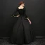 Vintage / Retro Black Floor-Length / Long Ball Gown Prom Dresses 2018 U-Neck Lace Crossed Straps Backless Strappy Prom Formal Dresses