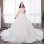 Schöne Weiß Übergröße Brautkleider / Hochzeitskleider 2019 A Linie Tülle Applikationen Rückenfreies Strass Bandeau Kapelle-Schleppe Hochzeit