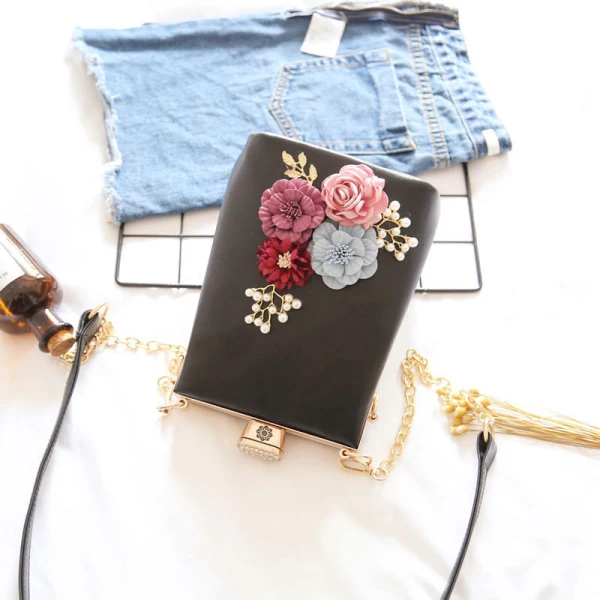 Lovely Romantic Blushing Pink Clutch Bags Beading Flower Pearl Cocktail Party Evening Party Accessories 2019