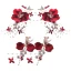 Flower Fairy Red Earrings Headpieces 2019 Metal Handmade  Beading Flower Rhinestone Wedding Prom Accessories