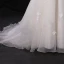 Chic / Beautiful White Wedding Dresses 2020 A-Line / Princess Off-The-Shoulder Appliques Backless Embroidered Flower Chapel Train Wedding