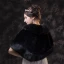 Klassisk Eleganta Svarta sjal 2020 Mocka Polyester Sjalar Hög Hals Axlar Brud Afton Bal Vinter Tillbehör